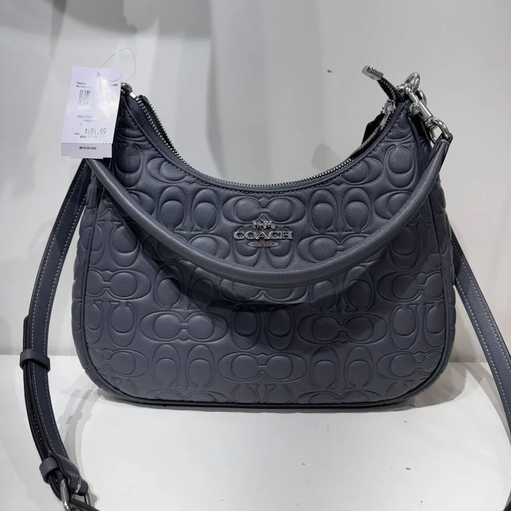 Coach | Bags | Coach Teri Hobo With Signature Leather Cm55 | Poshmark